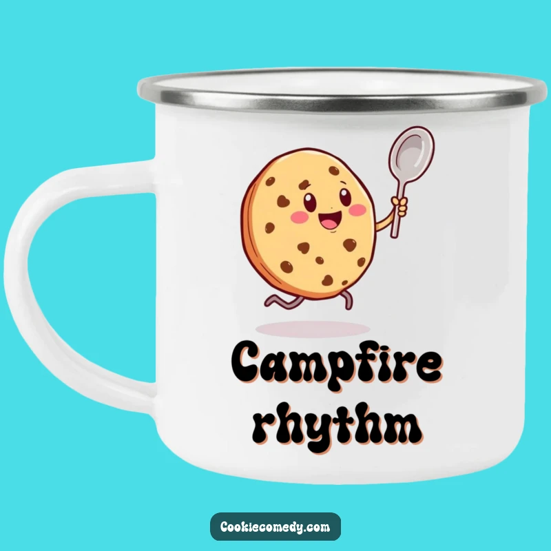 Funny Dancing Spoon Cookie Camping Mug: Rhythmic Adventures & Durable Fun
