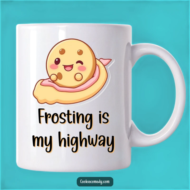 Funny Sliding Cookie Mug: Joyful Frosting Fun - A Perfect Funny Gift