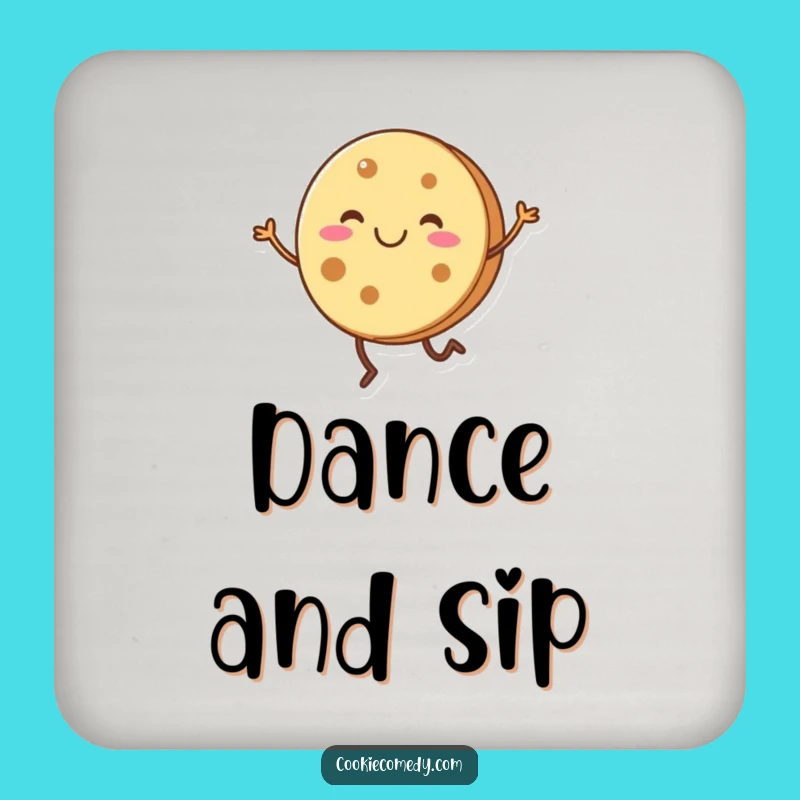 Funny Cookie Dance Coaster - Round Character Drink Protector Gift