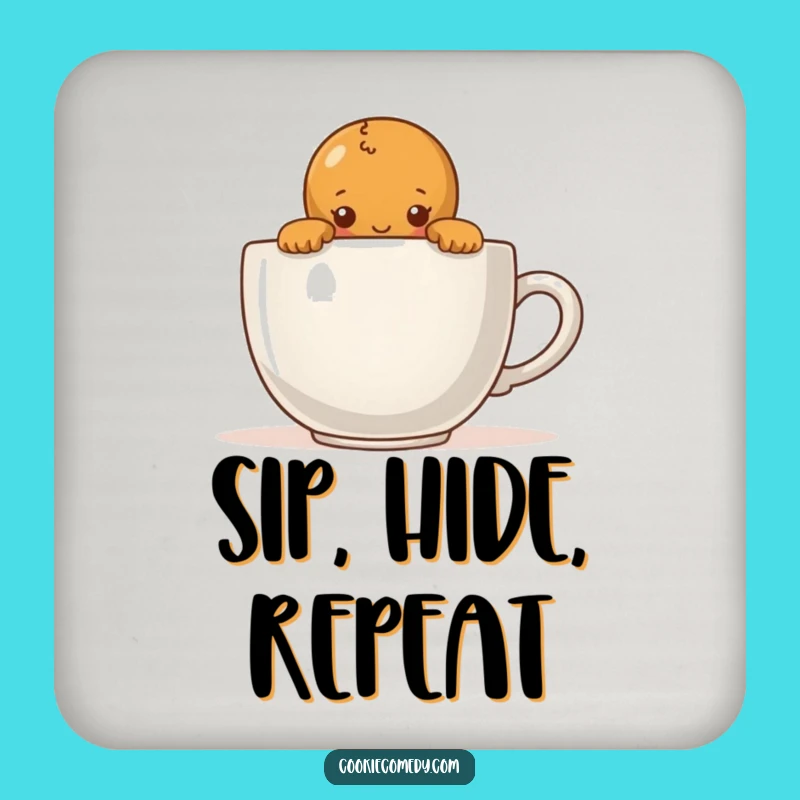 Funny Shy Gingerbread Coasters: Protect Surfaces with Charm, Whimsical Funny Gift
