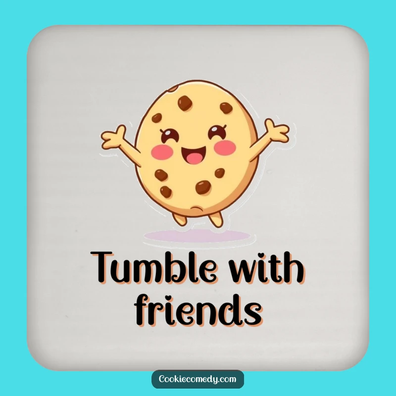 Funny Tumbling Cookie Coasters: Protect Surfaces with Playful Charm