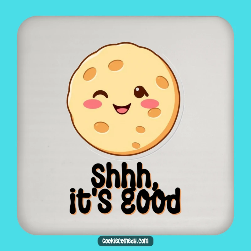 Funny Winking Cookie Coasters: Cheerful Protection and Humorous Table Decor