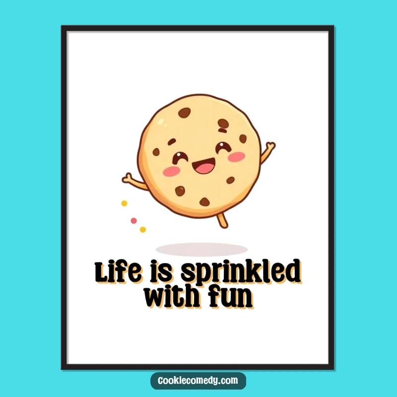 Free Printable Wall Art: Sprinkle Bounce Cookie, Playful & Funny Downloadable Decor for a Cheerful Space