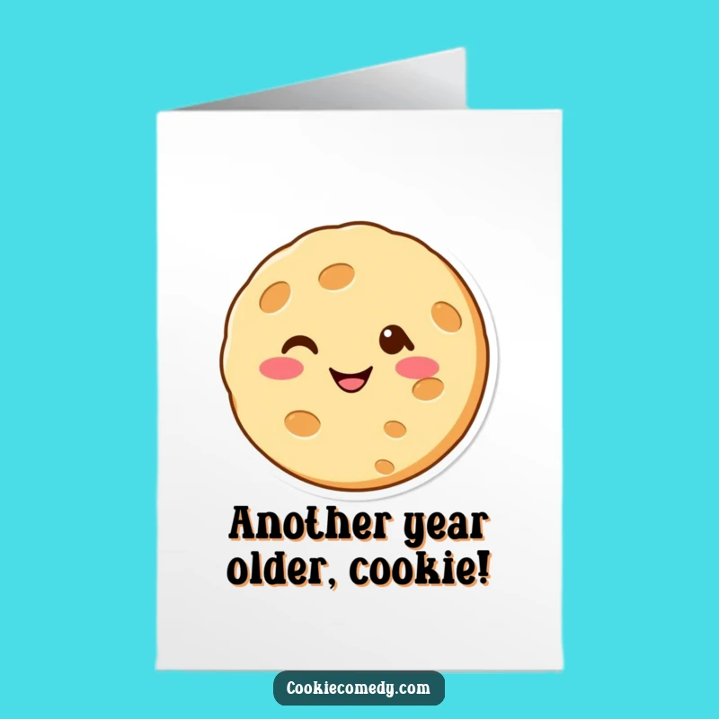 Free Printable Birthday Card: Winking Cookie Character, Hilarious Downloadable Gift for Fun Celebrations