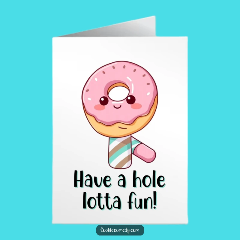 Free Printable Birthday Donut Card - Candy Cane Balance Funny Downloadable Greeting