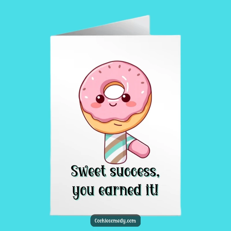 Free Printable Congrats Donut Card - Candy Cane Balance Funny Downloadable Greeting