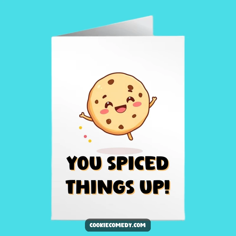 Free Printable Congrats Card: Sprinkle Bounce Cookie, Cheerful Humorous Downloadable Gift for Big Wins