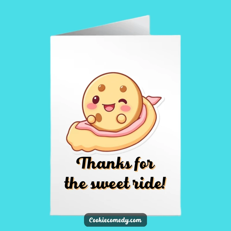 Free Printable Thank You Card: Frosting Slide Cookie, Sweet & Humorous Downloadable Gratitude Gift