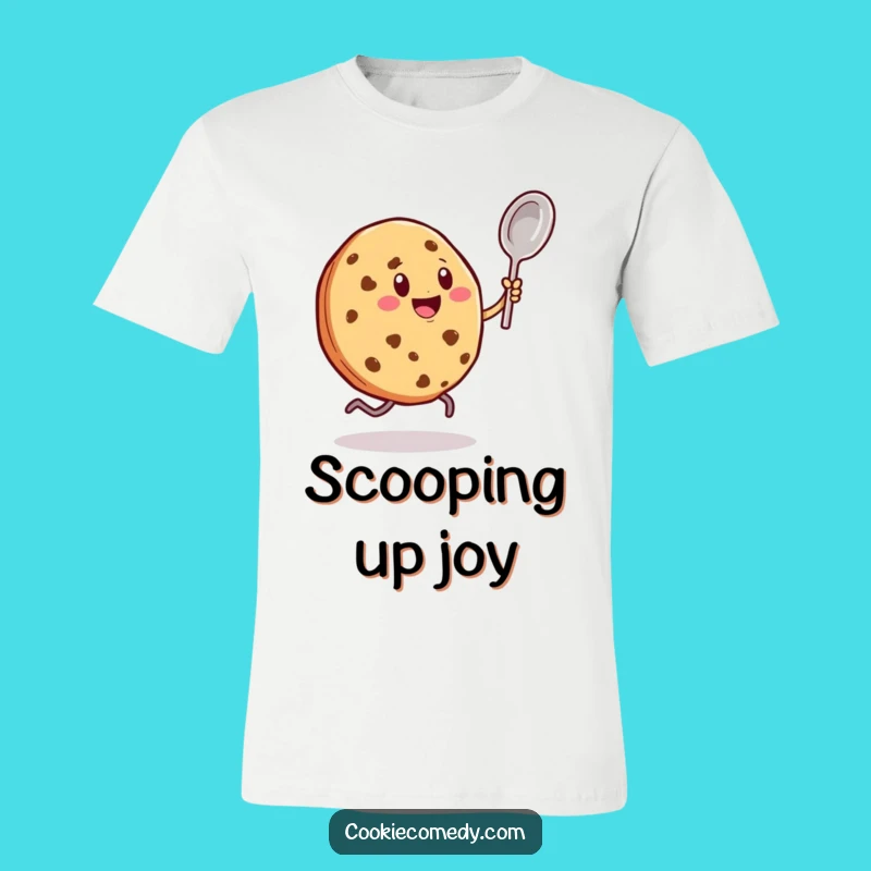 Funny Dancing Spoon Cookie T-Shirt: Wearable Rhythm & Enthusiastic Character