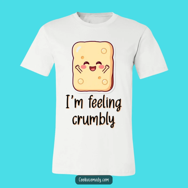 Funny Jumping Biscuit T-Shirt: Happy Cookie Character, Hilarious Gift for Sweet Treat Fans