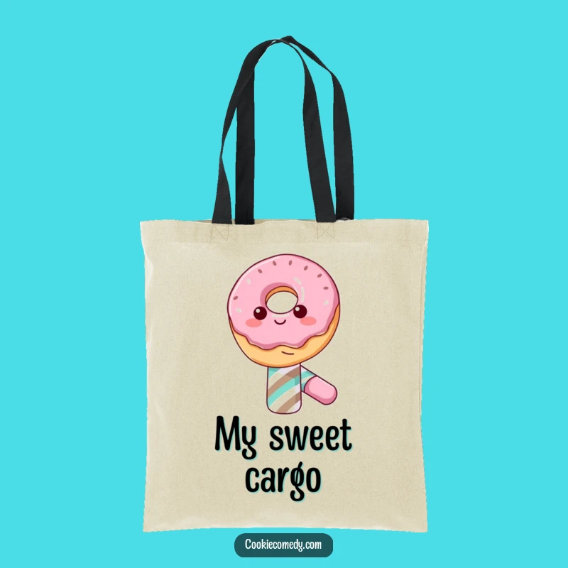 Funny Donut Candy Cane Tote Bag: Carry Your Treats, Stylish Funny Gift for Shoppers
