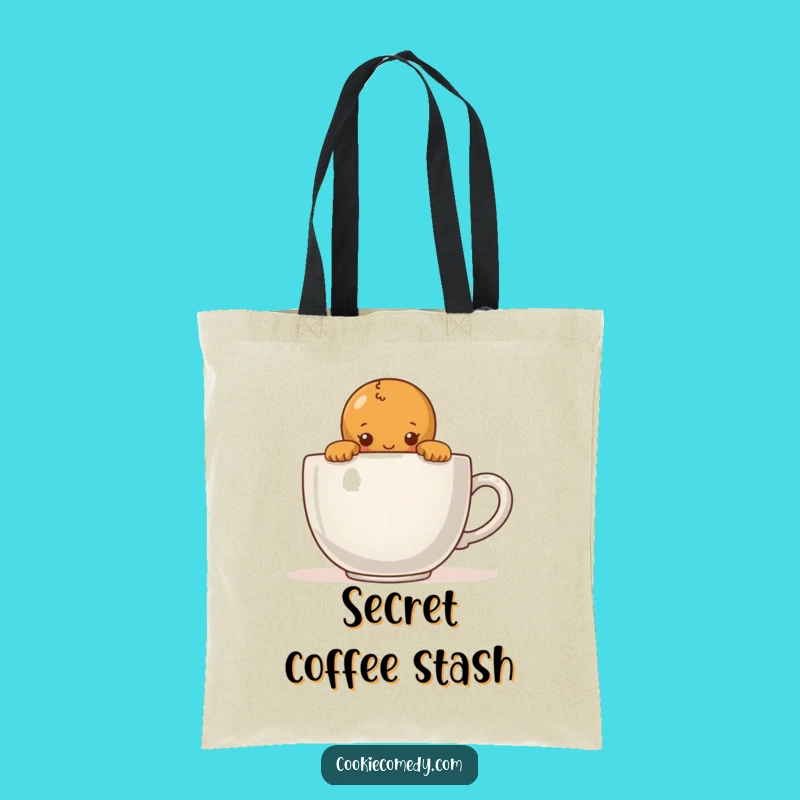 Funny Shy Gingerbread Tote Bag: Carry Your Coffee, Chic Funny Gift for Bookworms