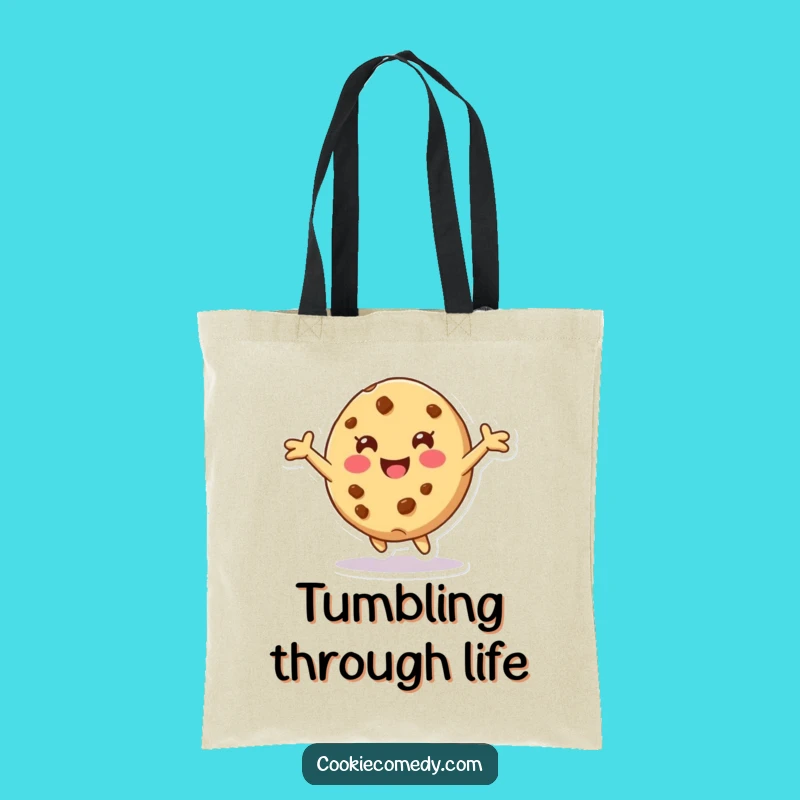 Funny Tumbling Cookie Tote Bag: Carry Your Playfulness & Fun